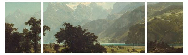 Obraz - Albert Bierstadt, Lake Lucerne, reprodukcje (170x50 cm)