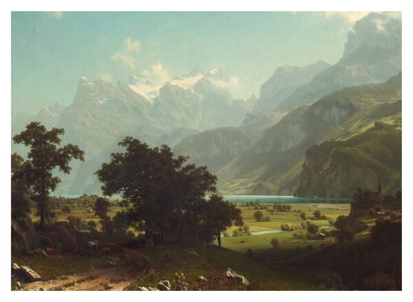 Obraz - Albert Bierstadt, Lake Lucerne, reprodukcje (70x50 cm)