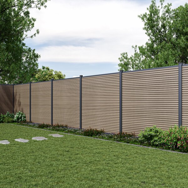 Panel ogrodzeniowy do miękkiego podłoża 1,8 m CITY Oak - Gutroof