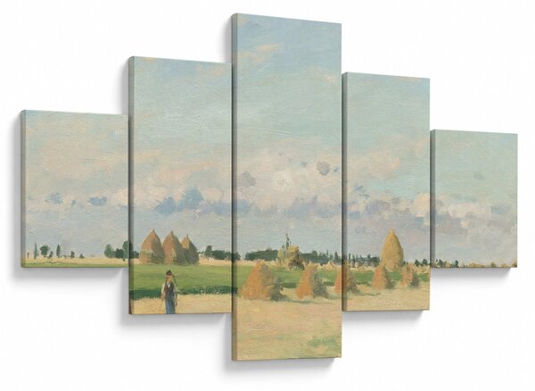 Obraz - Camille Pissarro, Landscape, Ile de France, reprodukcje (125x70 cm)