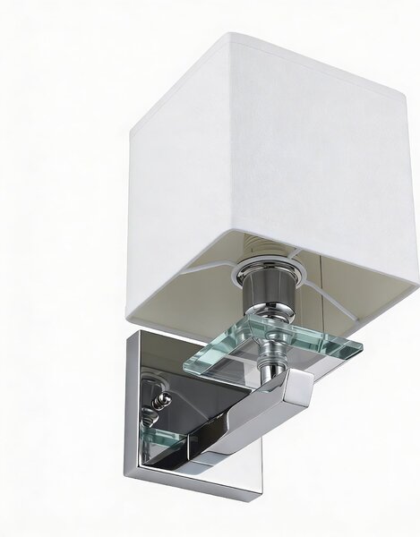 LAMPA ŚCIENNA KINKIET Z BIAŁYMI ABAŻURAMI FIANELO W1