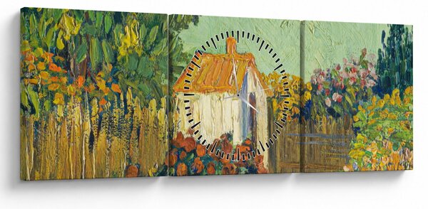 Obraz - Imitator of Vincent van Gogh, Landscape, reprodukcje (z zegarem) (90x30 cm)