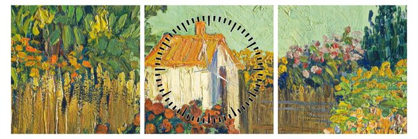 Obraz - Imitator of Vincent van Gogh, Landscape, reprodukcje (z zegarem) (90x30 cm)