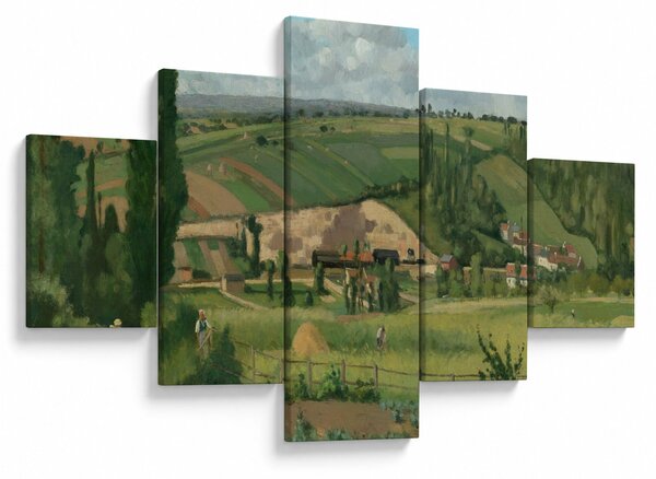 Obraz - Camille Pissarro, Landscape at Les Pâtis, Pontoise, reprodukcje (125x70 cm)