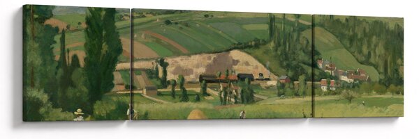 Obraz - Camille Pissarro, Landscape at Les Pâtis, Pontoise, reprodukcje (170x50 cm)
