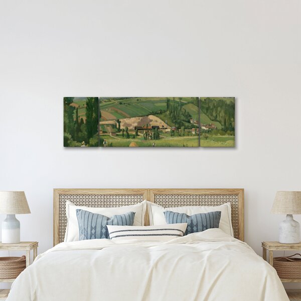 Obraz - Camille Pissarro, Landscape at Les Pâtis, Pontoise, reprodukcje (170x50 cm)