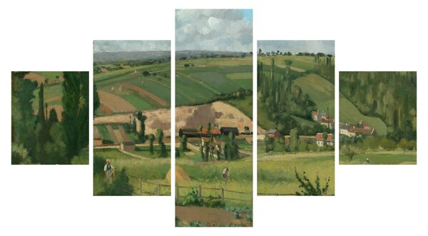 Obraz - Camille Pissarro, Landscape at Les Pâtis, Pontoise, reprodukcje (125x70 cm)