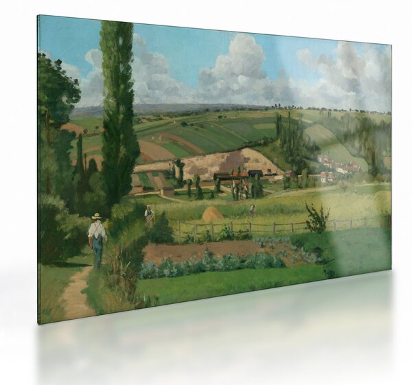 Obraz na szkle - Camille Pissarro, Landscape at Les Pâtis, Pontoise, reprodukcje (70x50 cm)