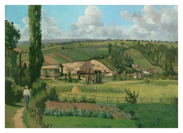 Obraz na szkle - Camille Pissarro, Landscape at Les Pâtis, Pontoise, reprodukcje (70x50 cm)