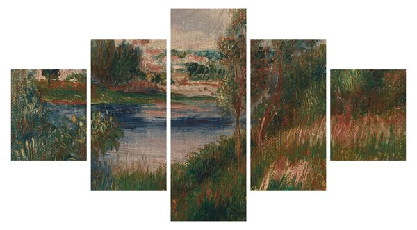 Obraz - Auguste Renoir, Landscape at Vetheuil, reprodukcje (125x70 cm)