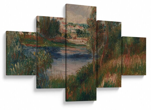 Obraz - Auguste Renoir, Landscape at Vetheuil, reprodukcje (125x70 cm)