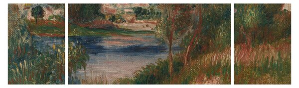Obraz - Auguste Renoir, Landscape at Vetheuil, reprodukcje (170x50 cm)