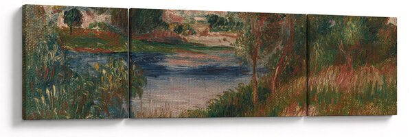 Obraz - Auguste Renoir, Landscape at Vetheuil, reprodukcje (170x50 cm)