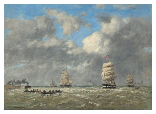 Obraz na szkle - Eugène Boudin, Le Havre, reprodukcje (70x50 cm)