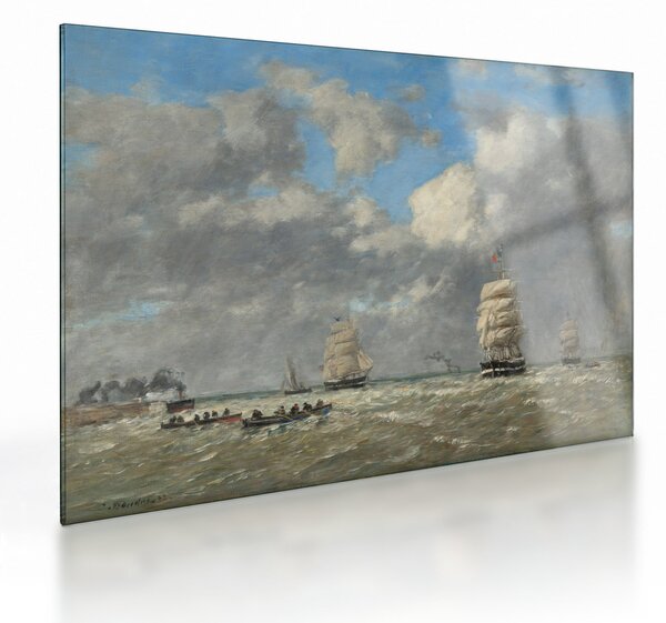 Obraz na szkle - Eugène Boudin, Le Havre, reprodukcje (70x50 cm)