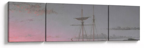 Obraz - Fitz Henry Lane, Lumber Schooners at Evening on Penobscot Bay, reprodukcje (170x50 cm)