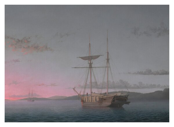 Obraz - Fitz Henry Lane, Lumber Schooners at Evening on Penobscot Bay, reprodukcje (70x50 cm)