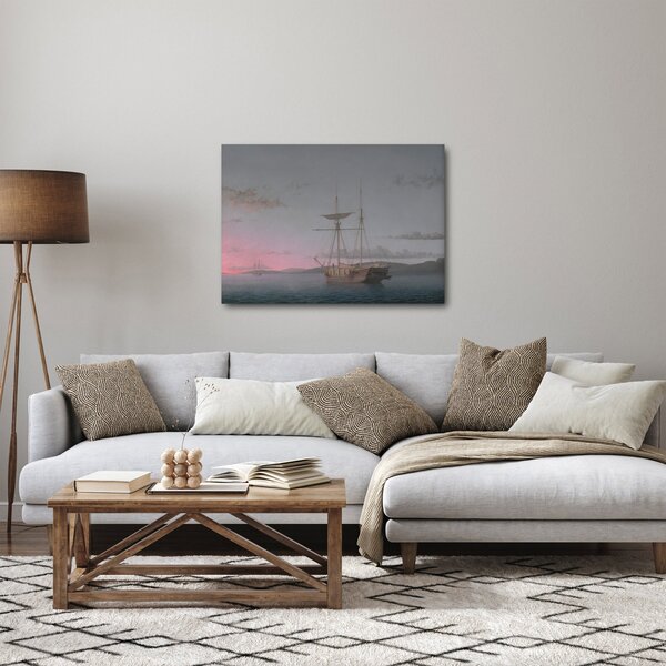 Obraz - Fitz Henry Lane, Lumber Schooners at Evening on Penobscot Bay, reprodukcje (70x50 cm)