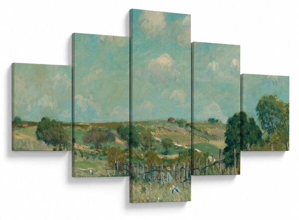 Obraz - Alfred Sisley, Meadow, reprodukcje (125x70 cm)