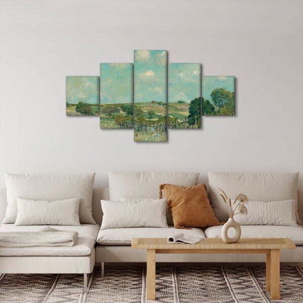Obraz - Alfred Sisley, Meadow, reprodukcje (125x70 cm)