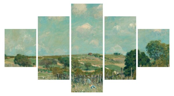 Obraz - Alfred Sisley, Meadow, reprodukcje (125x70 cm)