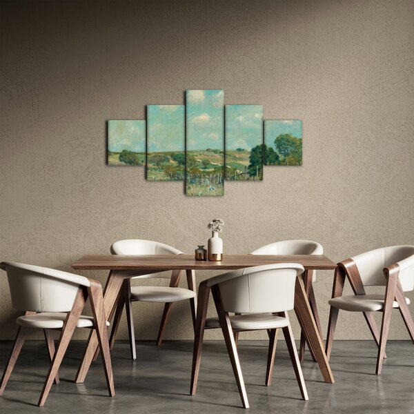 Obraz - Alfred Sisley, Meadow, reprodukcje (125x70 cm)