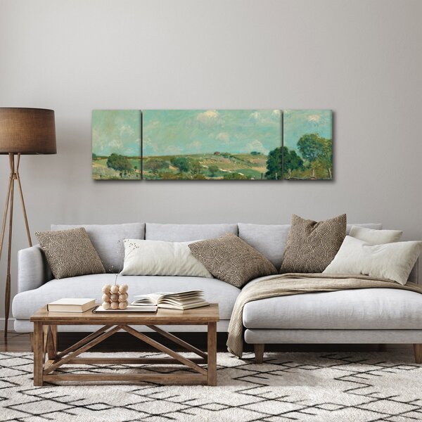 Obraz - Alfred Sisley, Meadow, reprodukcje (170x50 cm)