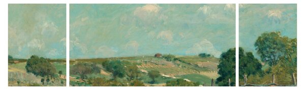 Obraz - Alfred Sisley, Meadow, reprodukcje (170x50 cm)