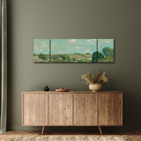 Obraz - Alfred Sisley, Meadow, reprodukcje (170x50 cm)