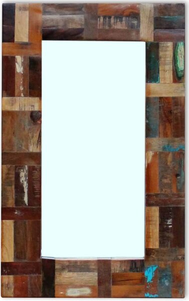 Lustro z ramą z drewna odzyskanego, 80x50 cm
