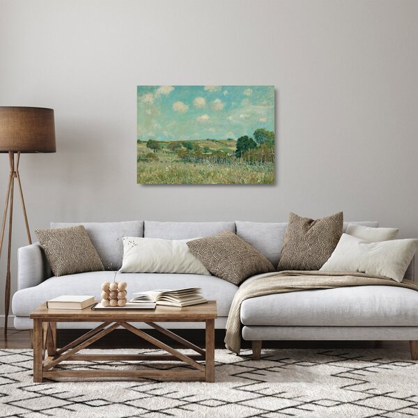 Obraz na szkle - Alfred Sisley, Meadow, reprodukcje (70x50 cm)