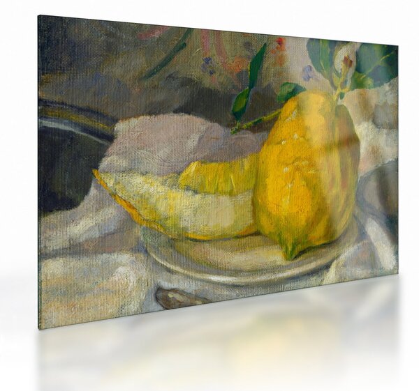 Obraz na szkle - French 19th Century, Melon and Lemon, reprodukcje (70x50 cm)