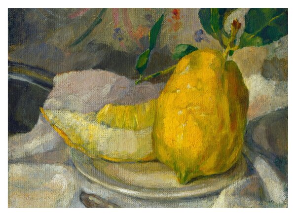 Obraz na szkle - French 19th Century, Melon and Lemon, reprodukcje (70x50 cm)