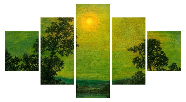Obraz - Imitator of Ralph Albert Blakelock, Moonlight, reprodukcje (125x70 cm)