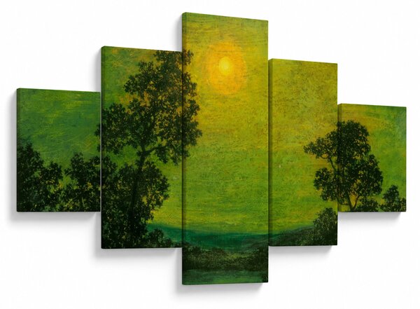 Obraz - Imitator of Ralph Albert Blakelock, Moonlight, reprodukcje (125x70 cm)