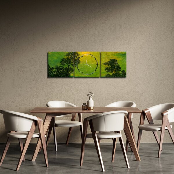 Obraz - Imitator of Ralph Albert Blakelock, Moonlight, reprodukcje (z zegarem) (90x30 cm)