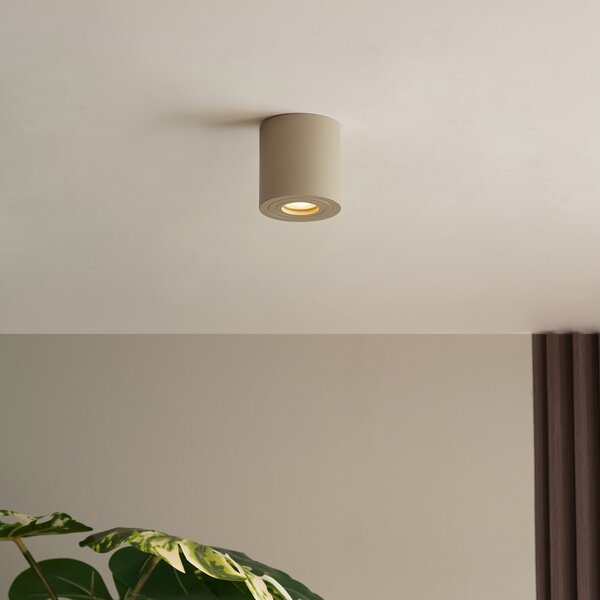 Nowoczesny spot sufitowy Taupe GU10 50mm IP44 - Capa
