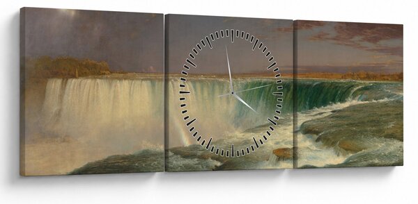 Obraz - Frederic Edwin Church, Niagara, reprodukcje (z zegarem) (90x30 cm)