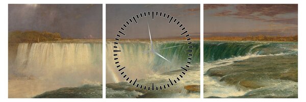 Obraz - Frederic Edwin Church, Niagara, reprodukcje (z zegarem) (90x30 cm)
