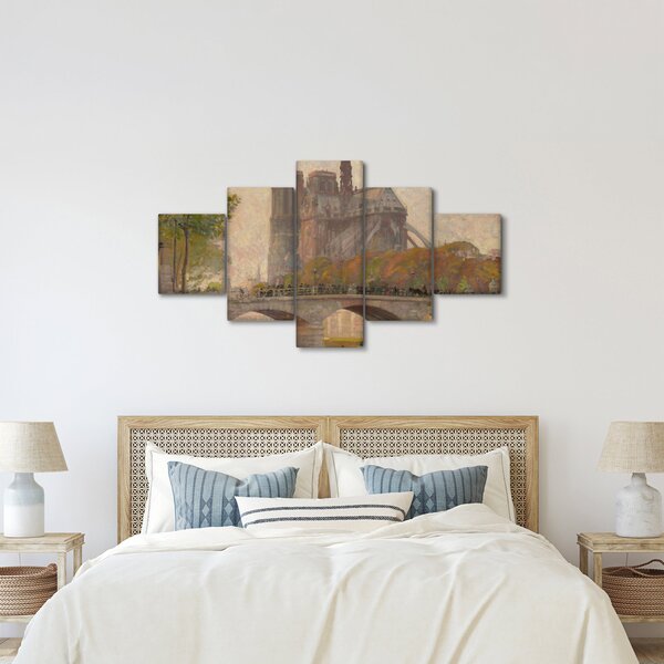 Obraz - Robert William Vonnoh, Notre Dame de Paris, reprodukcje (125x70 cm)