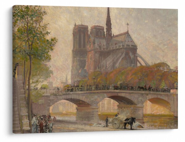 Obraz - Robert William Vonnoh, Notre Dame de Paris, reprodukcje (70x50 cm)
