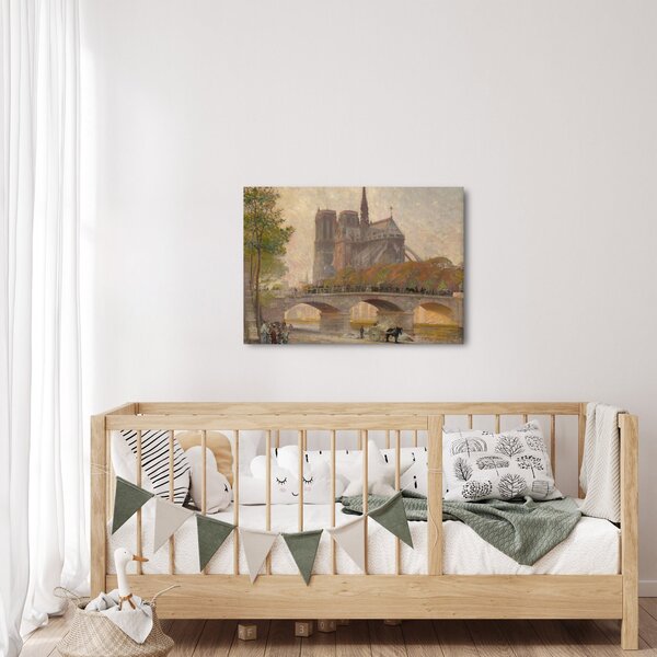 Obraz - Robert William Vonnoh, Notre Dame de Paris, reprodukcje (70x50 cm)