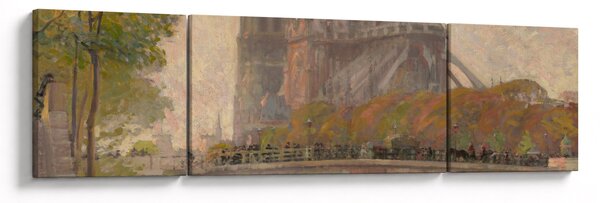 Obraz - Robert William Vonnoh, Notre Dame de Paris, reprodukcje (170x50 cm)