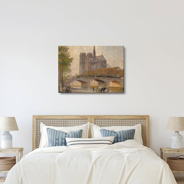 Obraz - Robert William Vonnoh, Notre Dame de Paris, reprodukcje (70x50 cm)