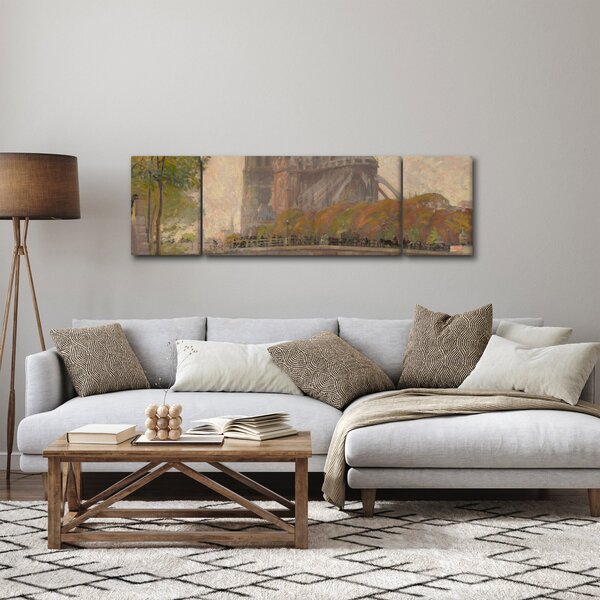 Obraz - Robert William Vonnoh, Notre Dame de Paris, reprodukcje (170x50 cm)