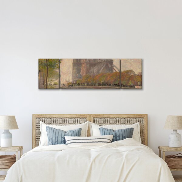 Obraz - Robert William Vonnoh, Notre Dame de Paris, reprodukcje (170x50 cm)