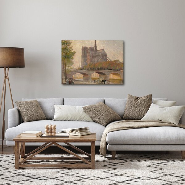 Obraz - Robert William Vonnoh, Notre Dame de Paris, reprodukcje (70x50 cm)