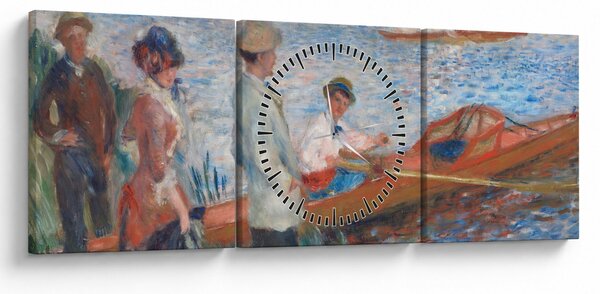 Obraz - Auguste Renoir, Oarsmen at Chatou, reprodukcje (z zegarem) (90x30 cm)