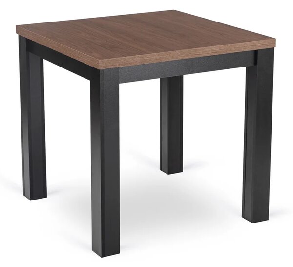 Stół Kwadratowy Rozkładany MAX 80-160 cm Orzech Nicea/Czarny Loft