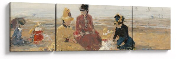 Obraz - Eugène Boudin, On the Beach, Trouville, reprodukcje (170x50 cm)